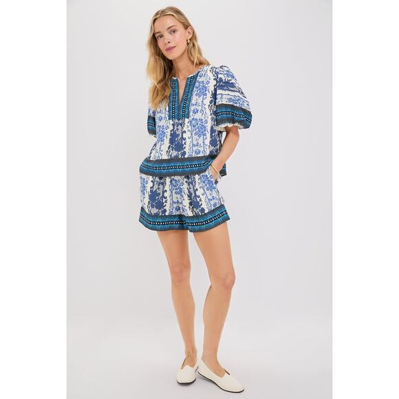 TUCKERNUCK Bondi Blues Viscose Dina Blouse Size S NWT Retail $198 Tuckernuck - Picture 4 of 8